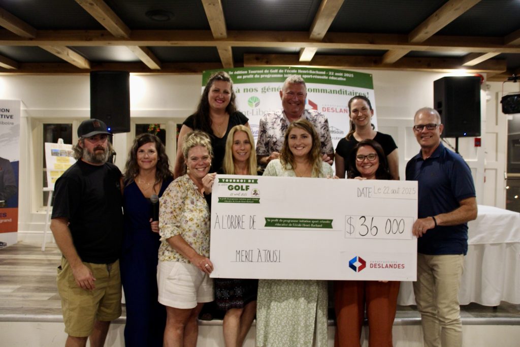 Dévoilement du chèque